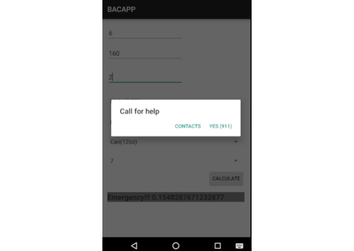 AlcoCalc – screenshot 1
