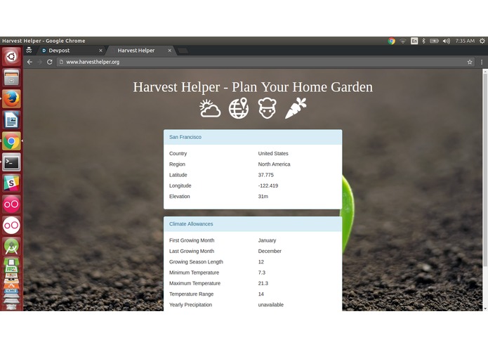 HarvestHelper.org – screenshot 1