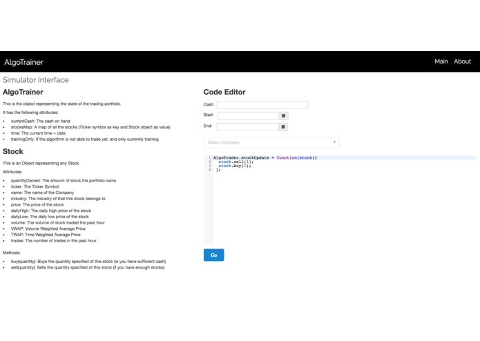 AlgoTrainer – screenshot 2