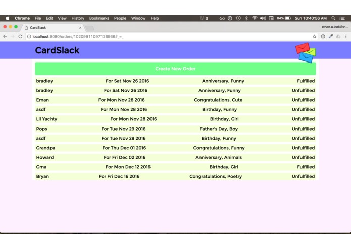 CardSlack – screenshot 2