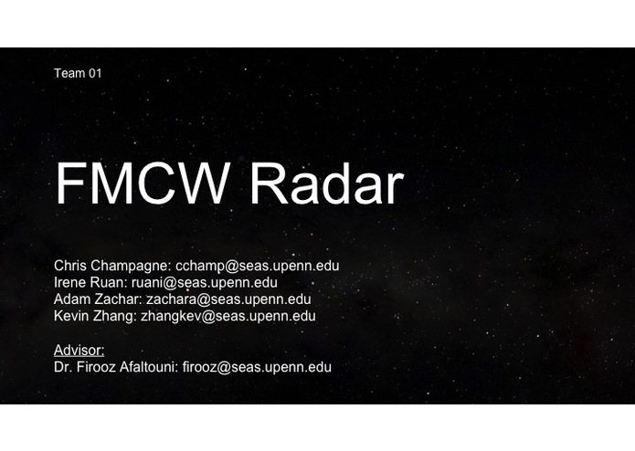 FMCW Radar – screenshot 1
