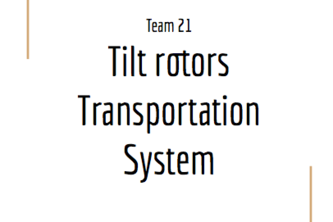 Tilt Rotors Transportation System