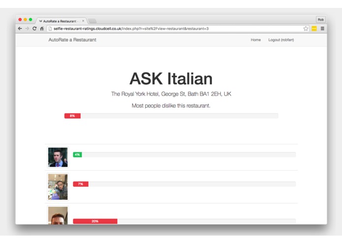 AutoRate a Restaurant – screenshot 2