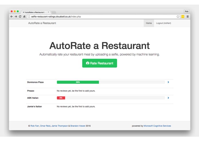 AutoRate a Restaurant – screenshot 1
