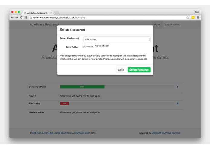 AutoRate a Restaurant – screenshot 3