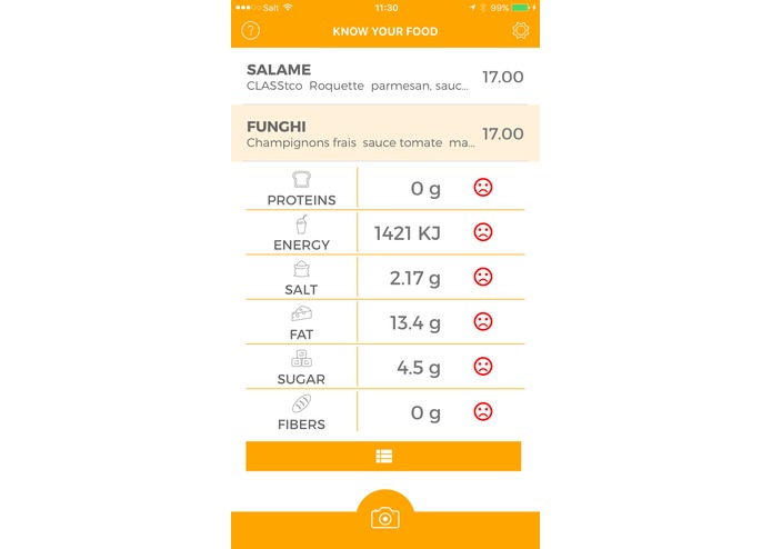Know your food – screenshot 3