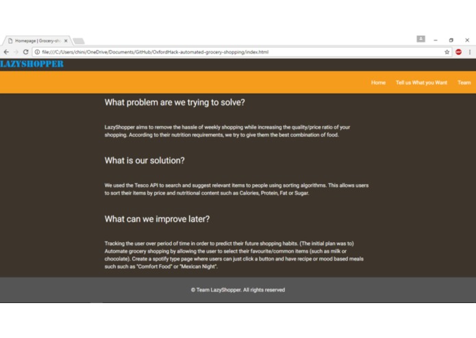 LazyShopper – screenshot 1