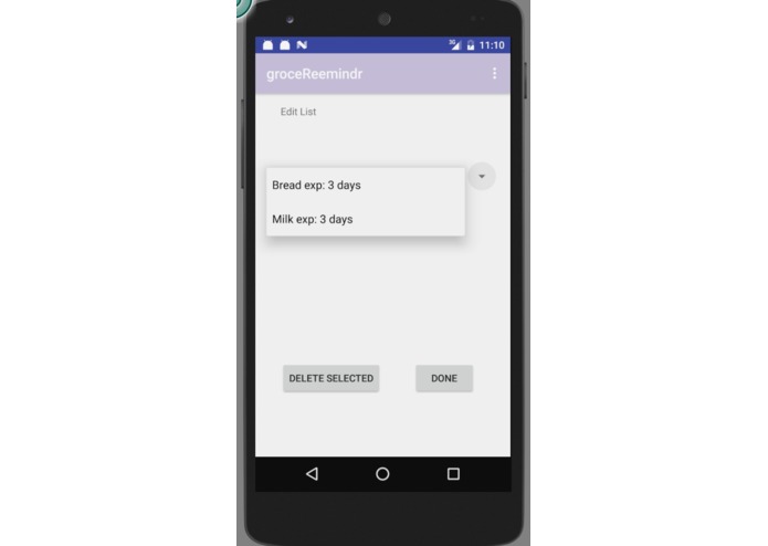 groceReemindr – screenshot 2