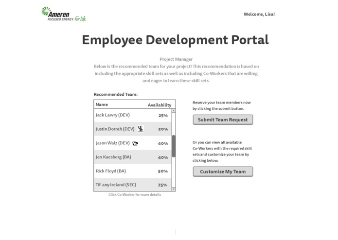 Team 8 - Employee Development Portal (EDP) – screenshot 1