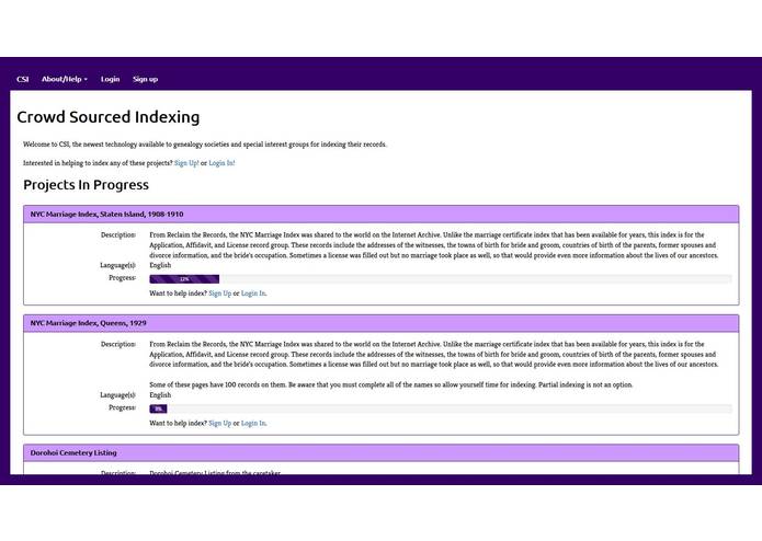 CSI: Crowd Sourced Indexing – screenshot 1