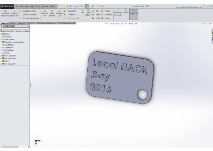3D Printed LocalHACKDay Keychain – screenshot 2
