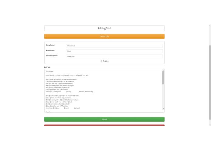 Tabtastic - Guitar Chord Sheet Sharing Site – screenshot 9