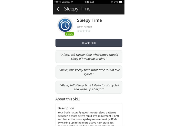 Sleepy Time Alexa Skill – screenshot 3