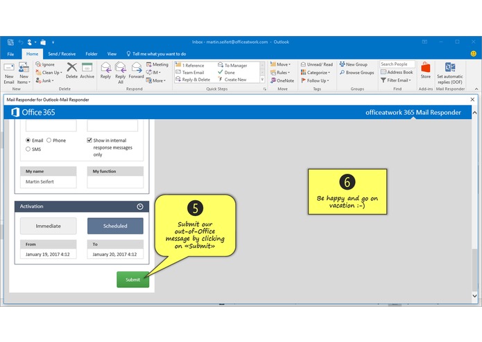 Mail Responder for Outlook – screenshot 2