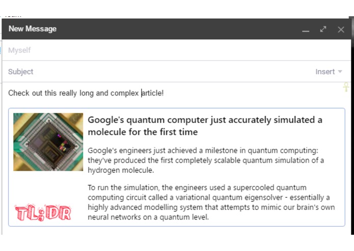 TL;DR for Mixmax – screenshot 1