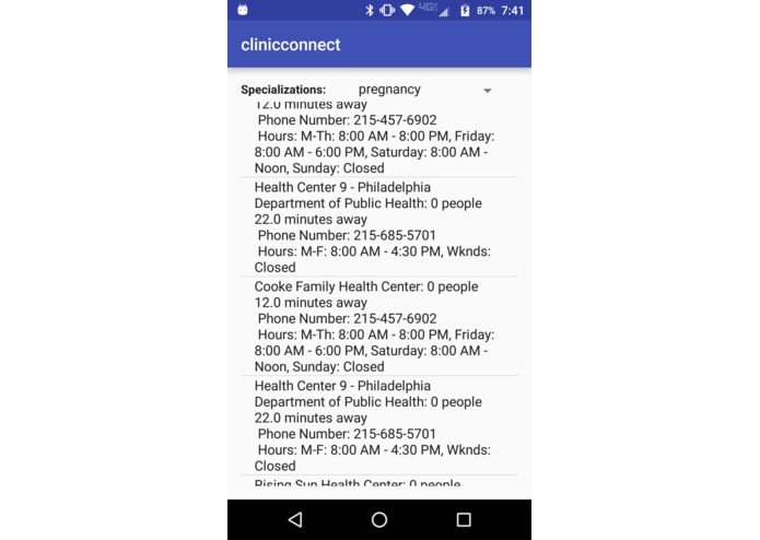 ClinicConnect – screenshot 2