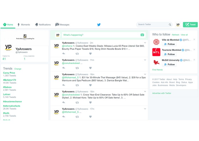 YP Tweet Bot – screenshot 1