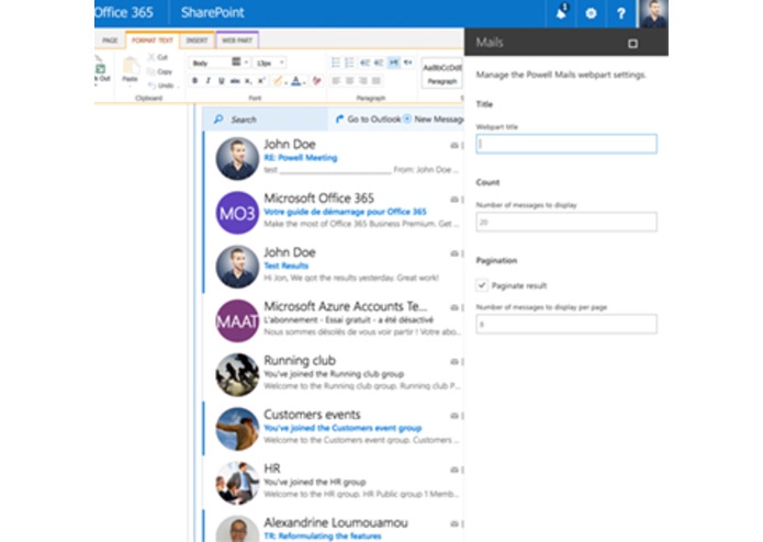 My last emails SPFx – screenshot 5
