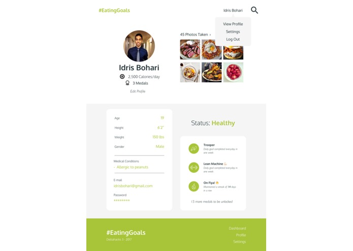 #EatingGoals – screenshot 2