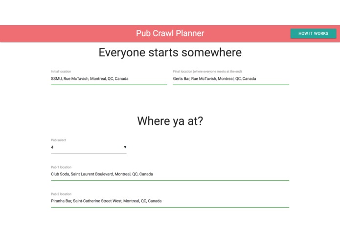 pub-crawl-planner – screenshot 1