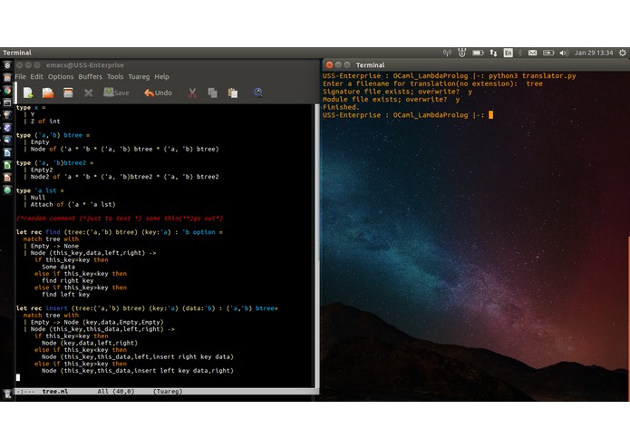 OCaml to LambdaProlog – screenshot 1