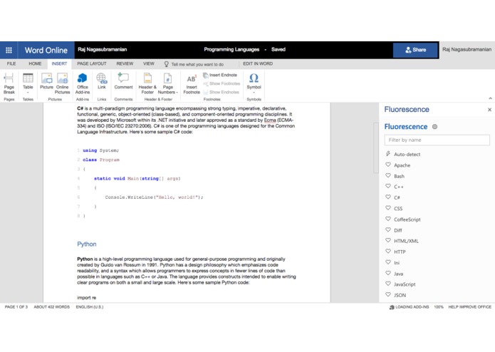Fluorescence – screenshot 2