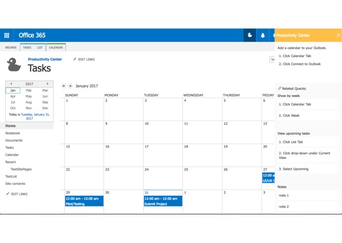 Productivity Center – screenshot 3