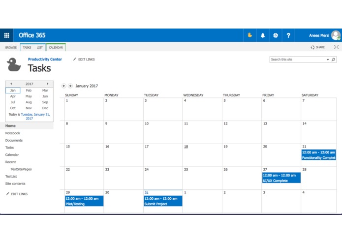 Productivity Center – screenshot 2