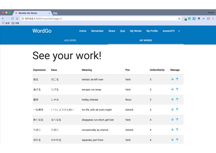 WordGo-Janpanese Learning Website – screenshot 7