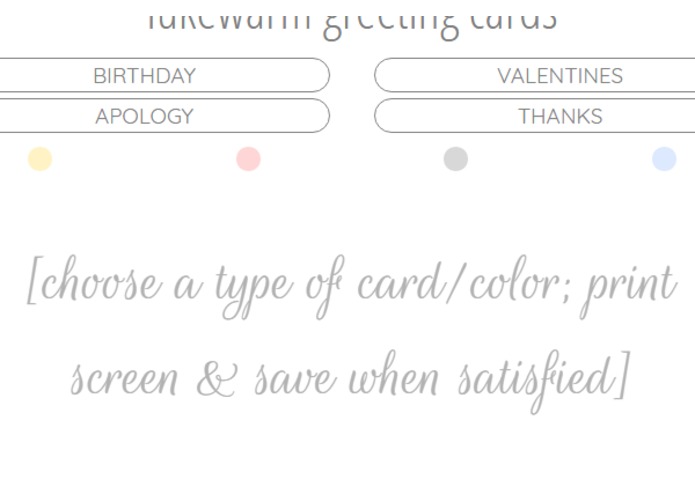 Lukewarm Greeting Cards – screenshot 1