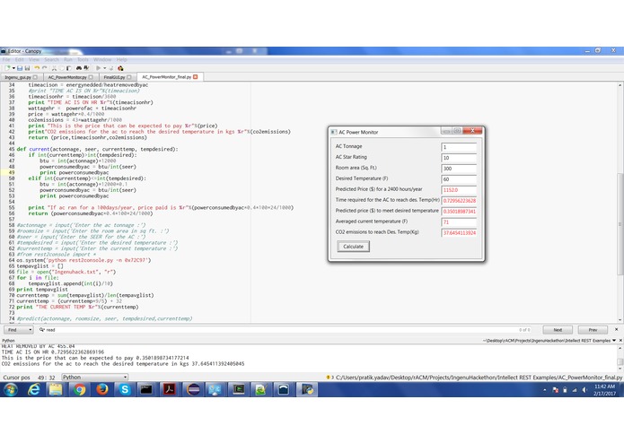 AC Power Monitor system Project – screenshot 1
