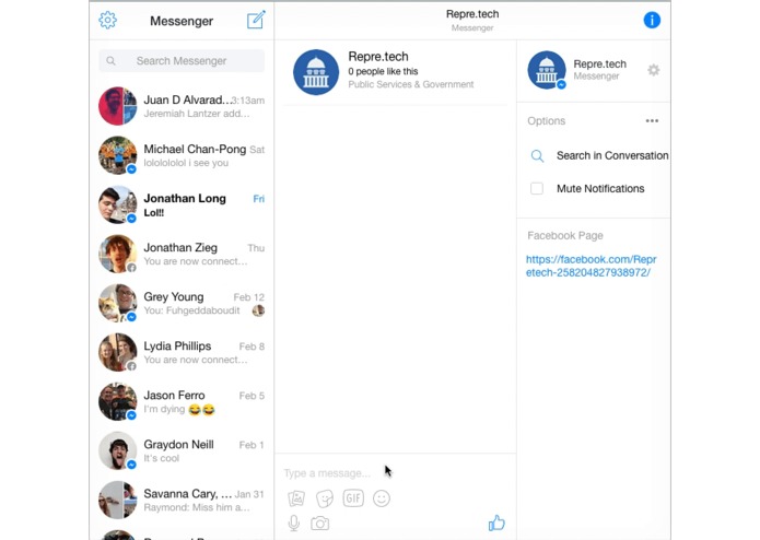 Repre.tech – screenshot 1