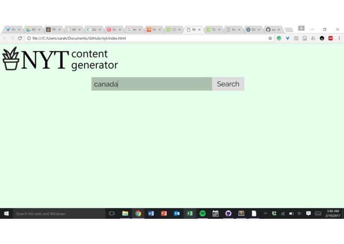 New York Times Content Generator – screenshot 2