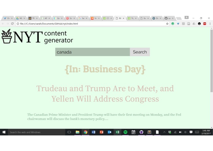 New York Times Content Generator – screenshot 3