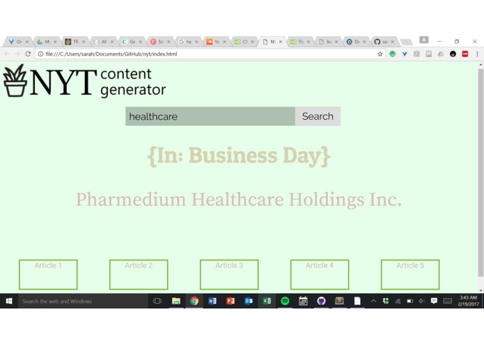 New York Times Content Generator – screenshot 4