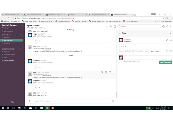 PythonBot – screenshot 1