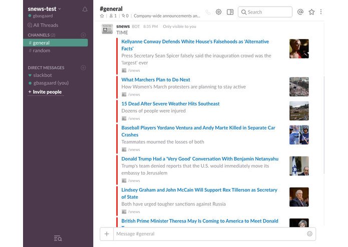 snews – screenshot 2