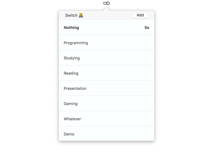 Switch – Personal Time Tracker – screenshot 1