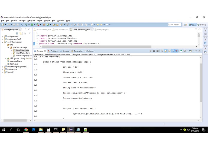 Source code optimization  – screenshot 1