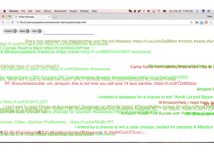 TwitterDanmaku – screenshot 1