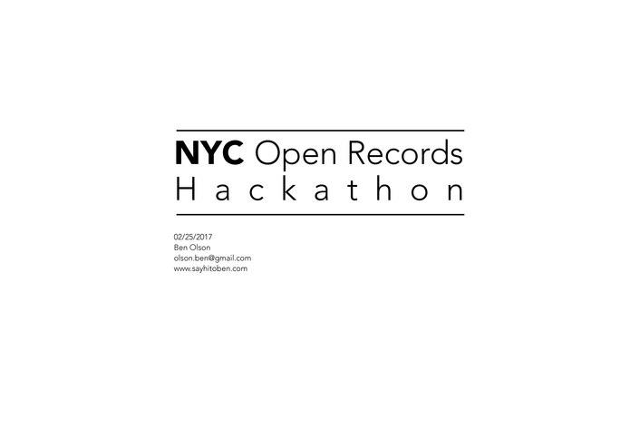 Open Records Hackathon: Ben Olson vs. Challenge 1 – screenshot 1