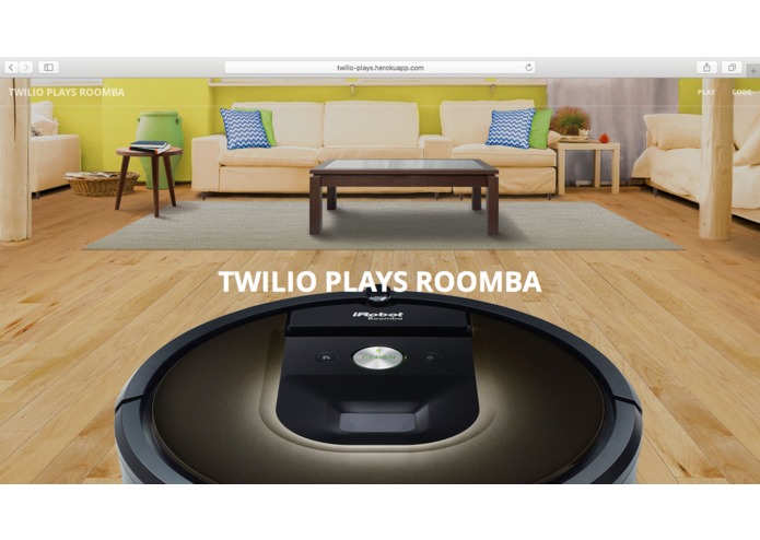 TwilioPlaysRoomba – screenshot 1