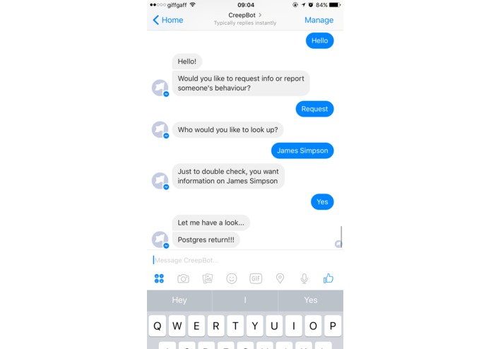 CreepBot – screenshot 1