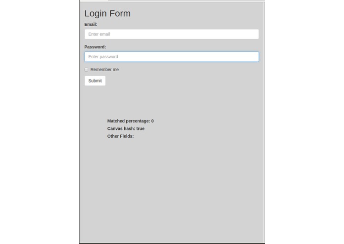 Login authentication via device fingerprinting – screenshot 1