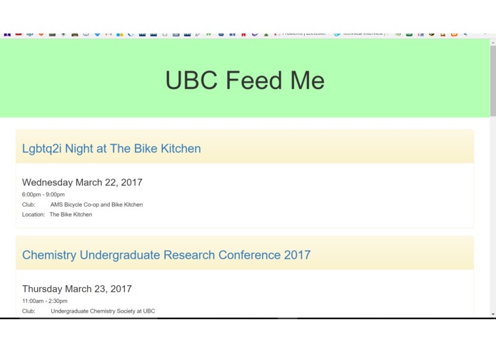 UBC FeedMe – screenshot 2