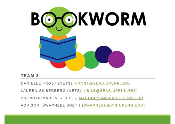 Team 8: Bookworm – screenshot 1