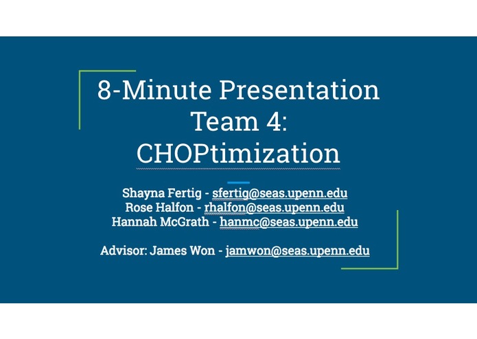 CHOPtimization Spring Semester – screenshot 1