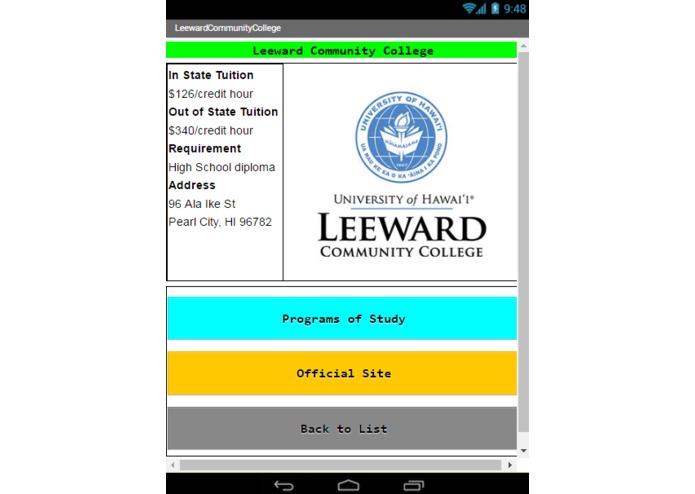 Oahu College Finder – screenshot 3