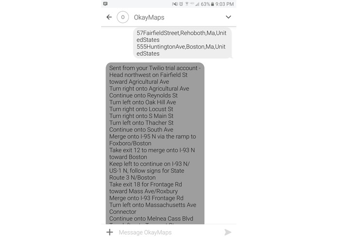 MAPSms – screenshot 1