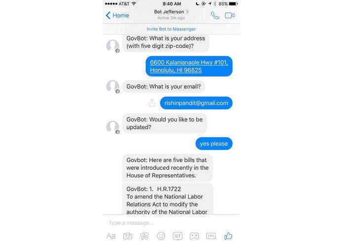 Gov Bot – screenshot 1